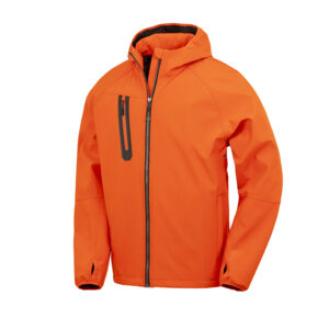 Veste softshell à capuche recyclée – 3 couches