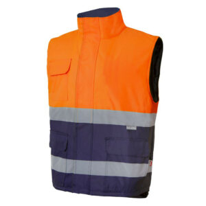 Gilet matelassé bicolore haute visibilité