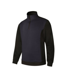Sweat de travail bicolore col zippé – Version renforcée