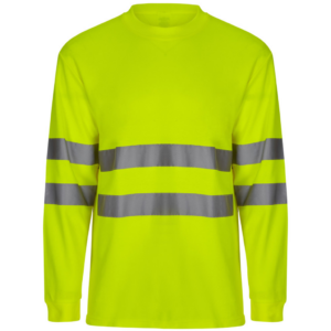 T-shirt manches longues haute visibilité coton/polyester