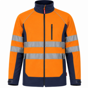 Veste softshell bicolore haute visibilité
