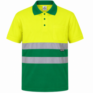 Polo bicolore manches courtes haute visibilité